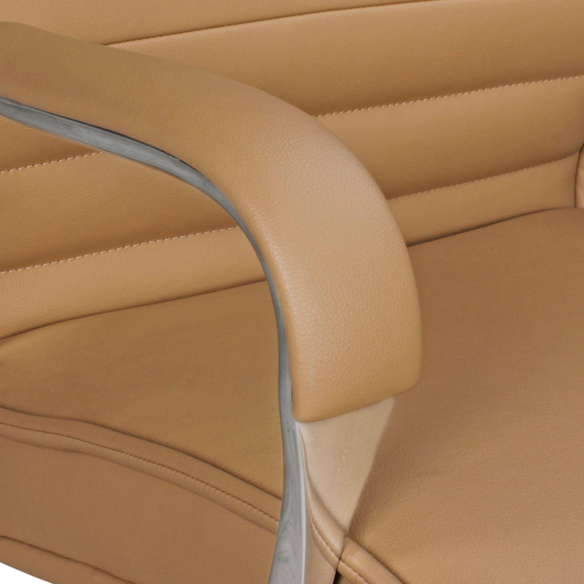 Drehstuhl beige Kunstleder Bürostuhl BIGBOSS - beige (60,00/126,00/61,00cm) - Amstyle