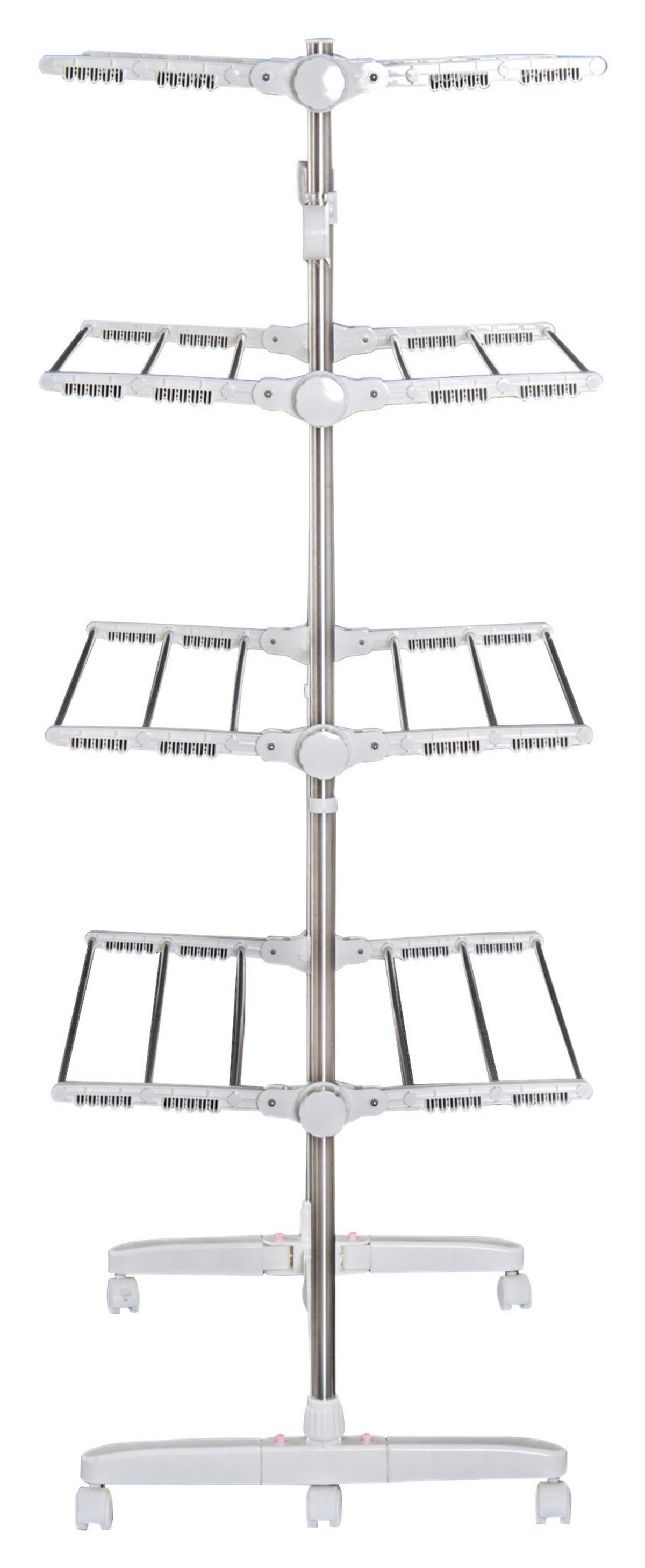 HOMCOM Wäscheständer silber Wäscheständer_mobil - silber (142,00/55,00/172,00cm) - HOMCOM