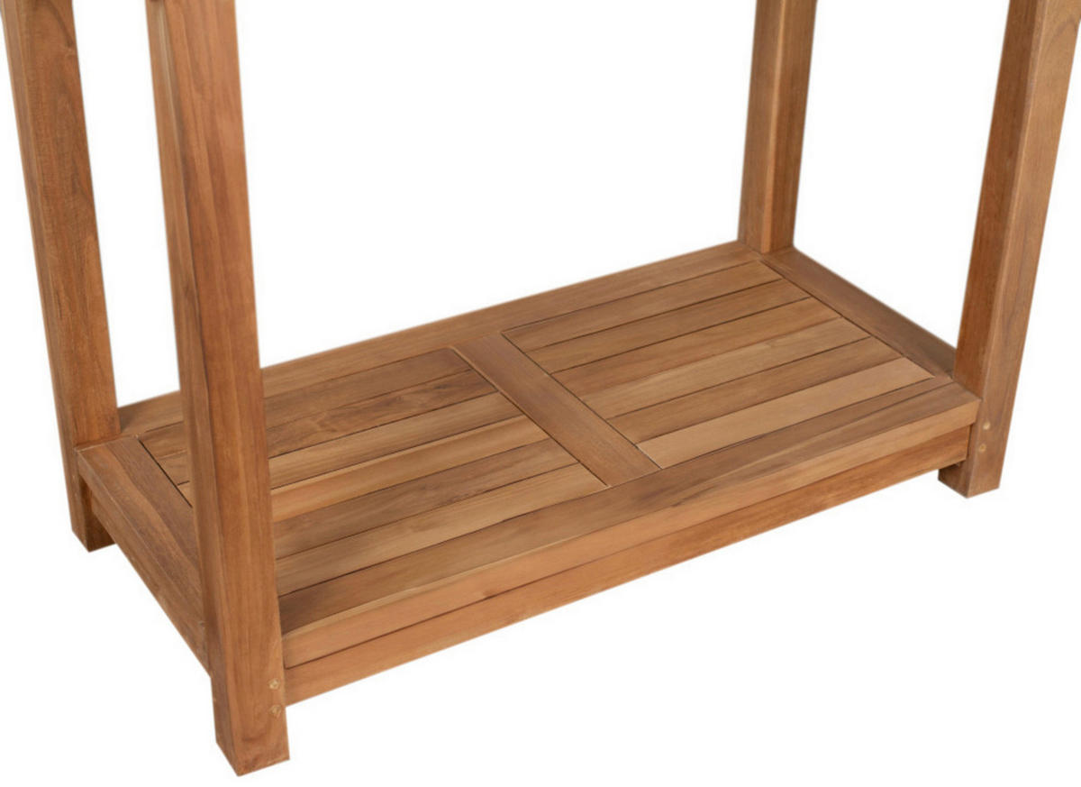 deVries Gartenregal Woodie natur Teakholz B/H/L: ca. 45x75x90 cm Woodie - natur (90,00/45,00/75,00cm) - deVries