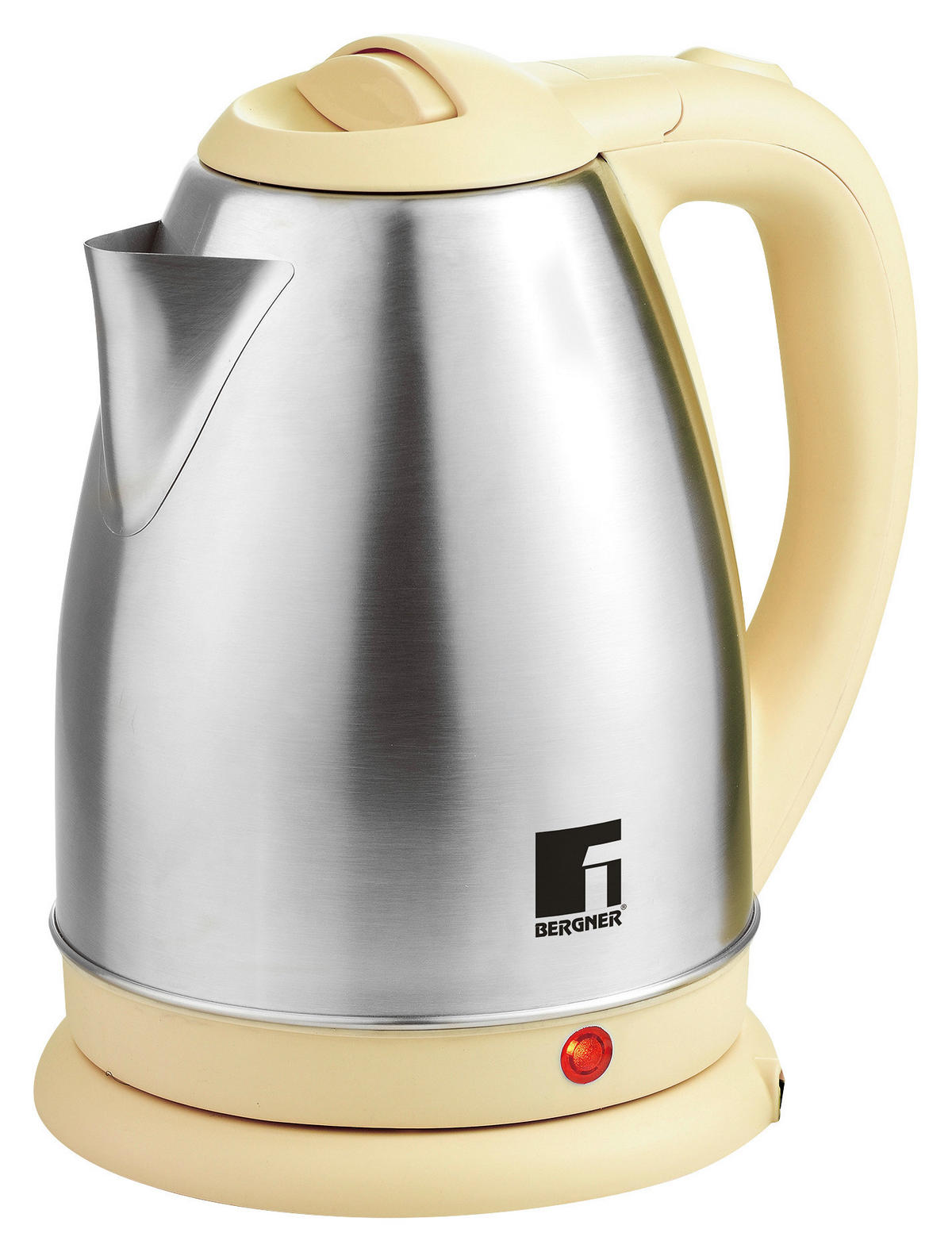 BERGNER Wasserkocher BG-50005-YE gelb Edelstahl Kunststoff B/H/L: ca. 24x16x21 cm ca. 1,8 l RETRO - gelb (21,00/24,00/16,00cm) - BERGNER