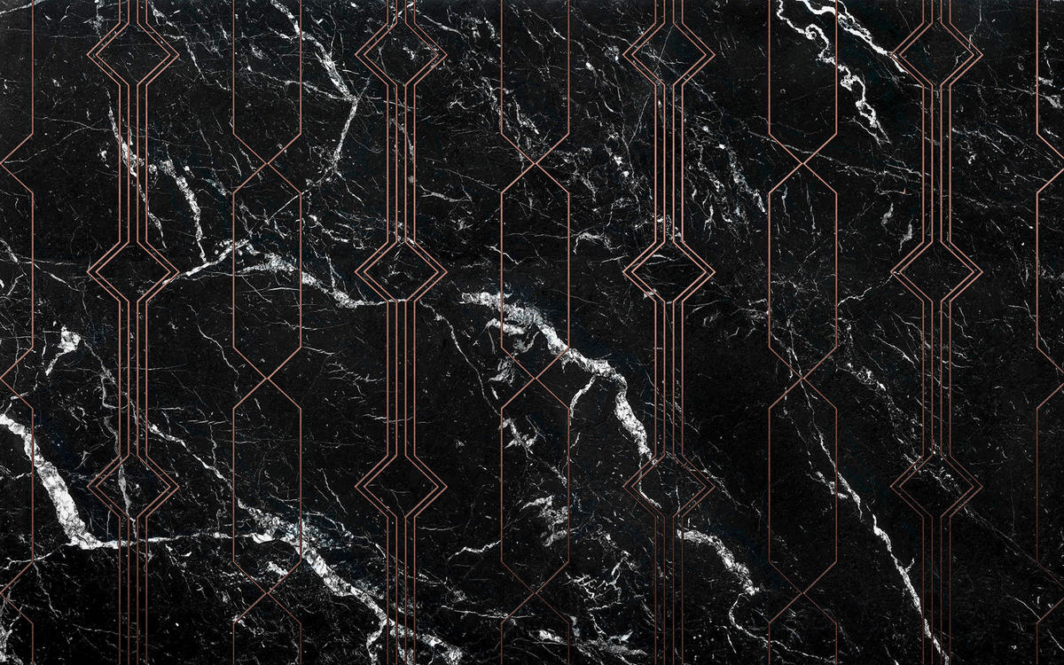 Komar Fototapete Marble Black B/L: ca. 400x250 cm Marble Black - (400,00/250,00cm) - Komar