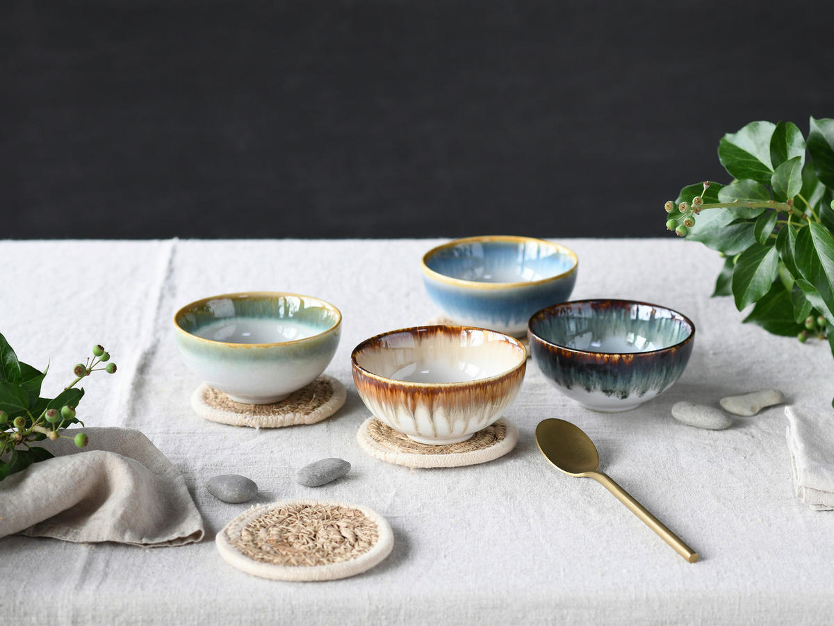 CreaTable Dipp-Schalenset Cascade bunt Steinzeug Cascade - bunt - CreaTable