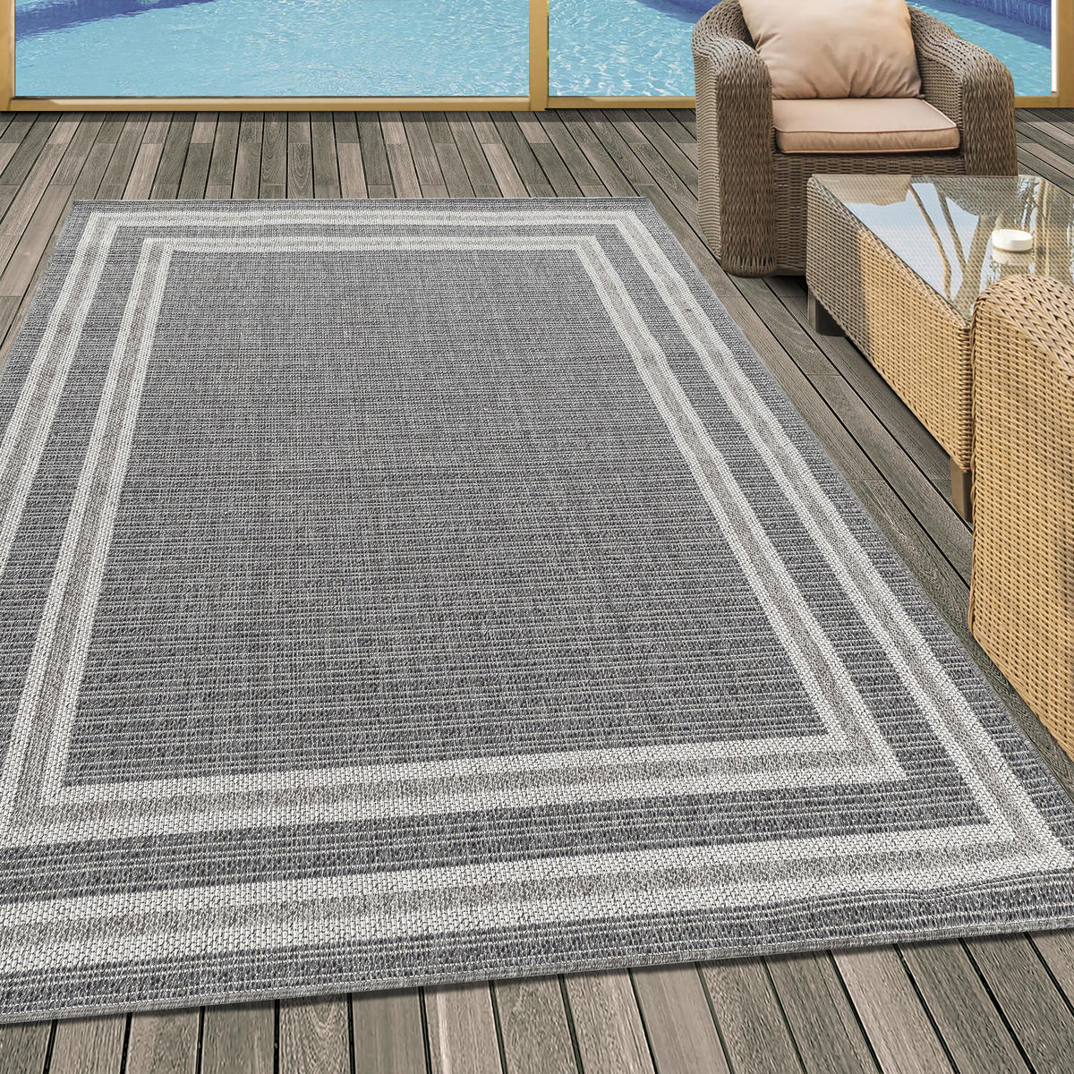 Ayyildiz Teppich ARUBA grau B/L: ca. 200x290 cm ARUBA - grau (200,00/290,00cm) - Ayyildiz