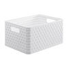 Rotho Korb COUNTRY weiß B/H/L: ca. 27,8x19,1x36,8 cm COUNTRY - weiß (36,80/27,80/19,10cm) - Rotho