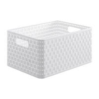 Rotho Korb COUNTRY weiß B/H/L: ca. 27,8x19,1x36,8 cm COUNTRY - weiß (36,80/27,80/19,10cm) - Rotho