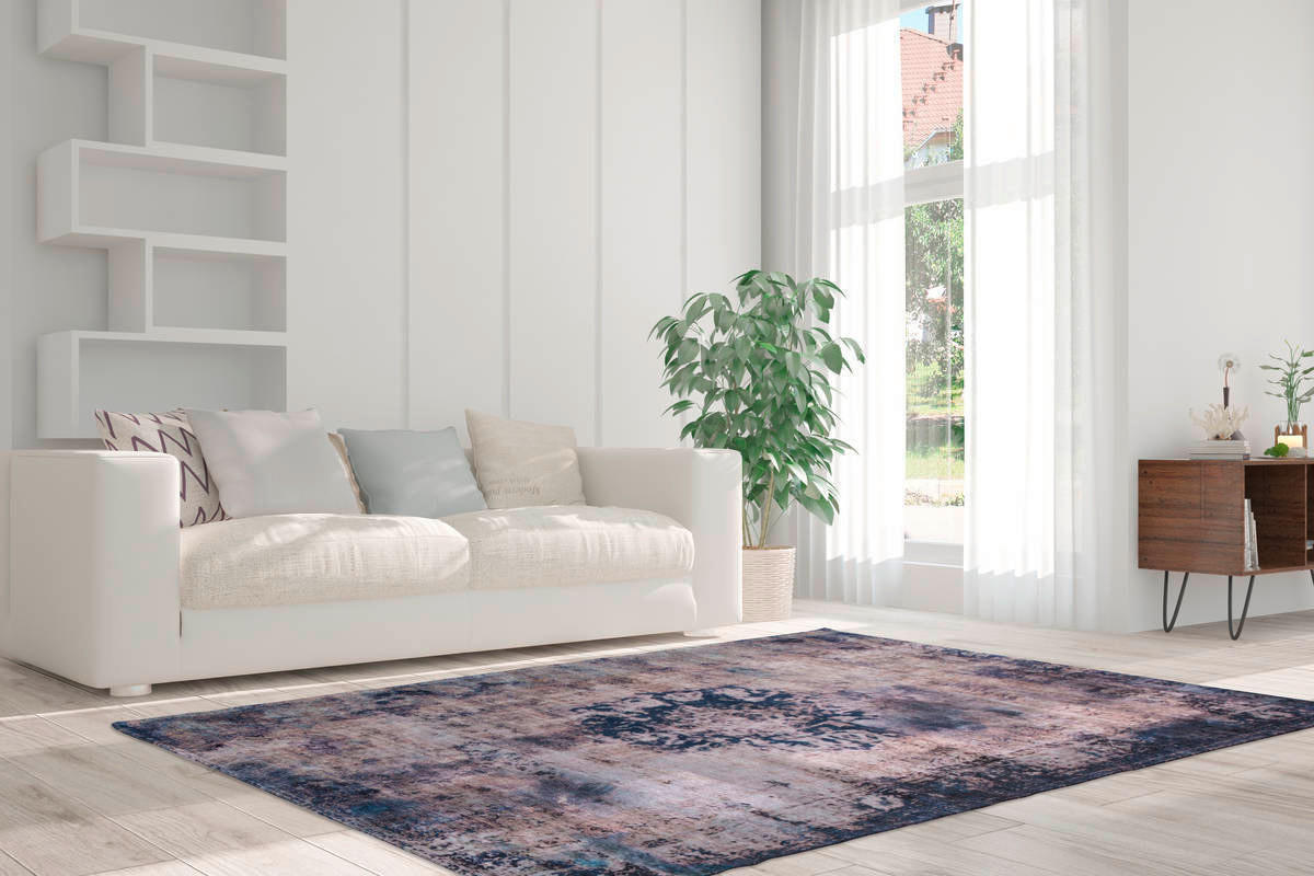 360Living Teppich Vintage blau B/L: ca. 160x230 cm Vintage - blau (160,00/230,00cm) - 360Living