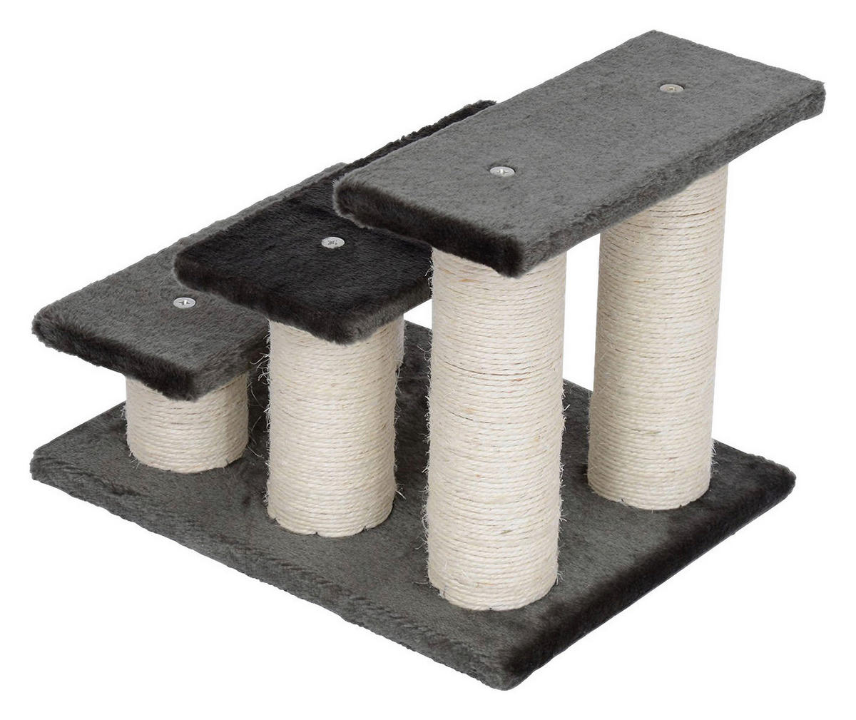 PawHut Katzentreppe grau Spanplatte B/H/L: ca. 35x34x45 cm Katzentreppe_mit_3_Stufen - grau (45,00/35,00/34,00cm) - PawHut