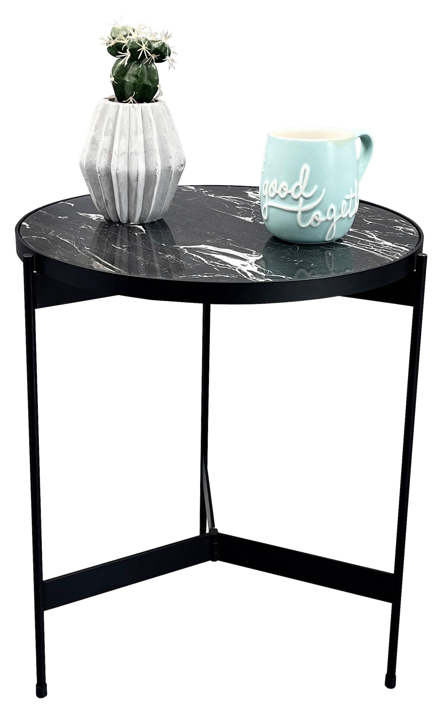 Beistelltisch Finja schwarz B/H/T: ca. 40,5x48x40,5 cm Finja - schwarz (40,50/48,00/40,50cm)