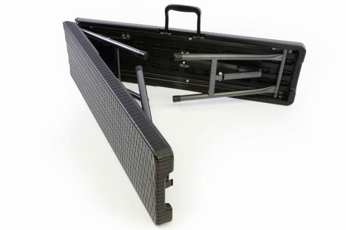 VCM Bierzeltgarnitur schwarz Metall B/H/L: ca. 75x70x180 cm Bierzeltgarnitur - schwarz (180,00/75,00/70,00cm) - VCM