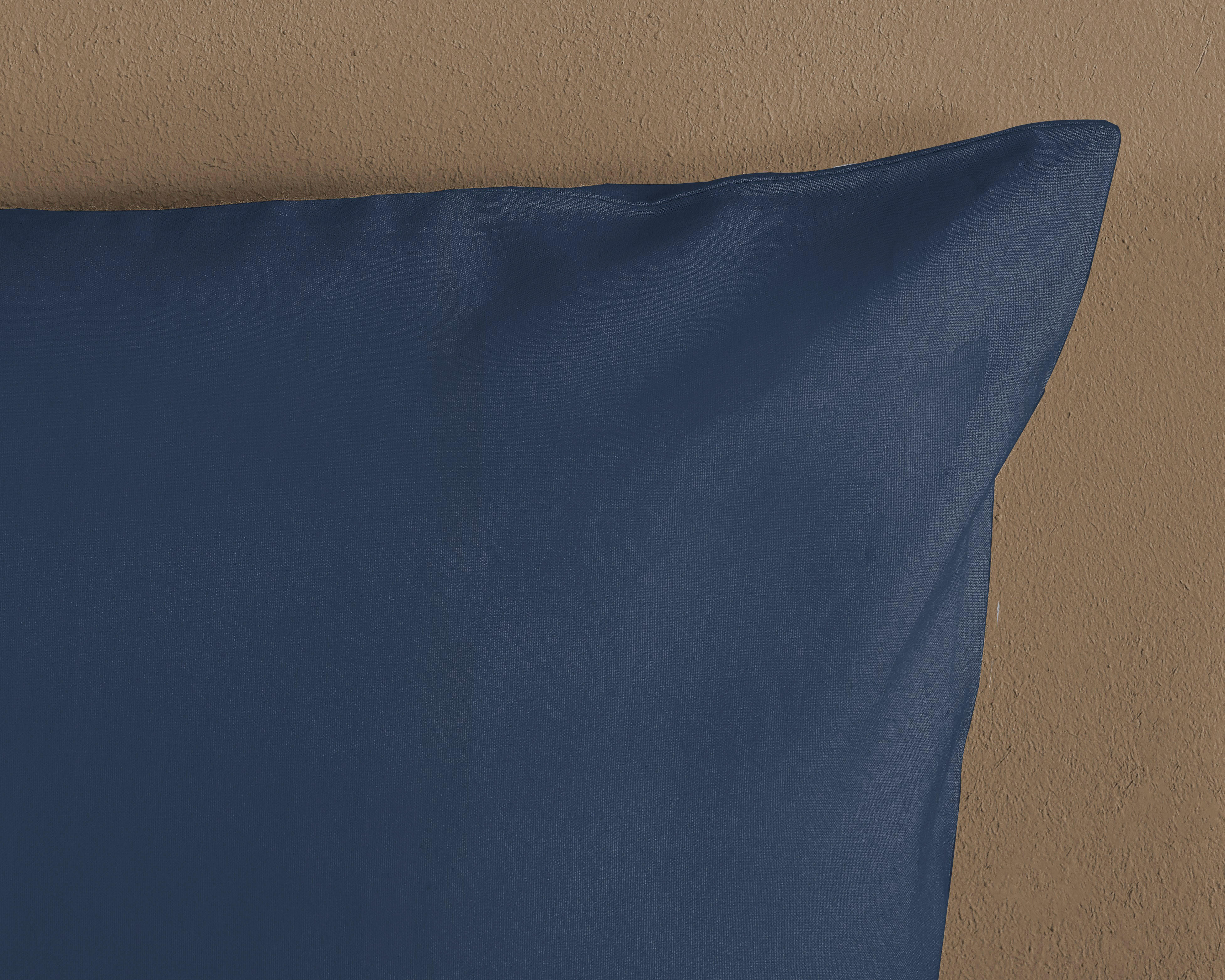 Bettwäsche dunkelblau Baumwolle B/L: ca. 135x200 cm Bettwäsche-Baumwolle-Satin - dunkelblau (135,00/200,00cm) - HIP