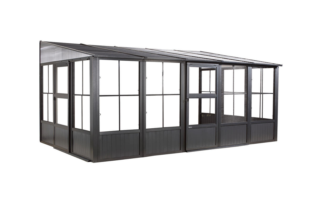 Sojag Terrassenüberdachung Mural anthrazit Aluminium B/H/L: ca. 502x244,5x308,96 cm Mural - anthrazit (308,96/502,00/244,50cm) - Sojag