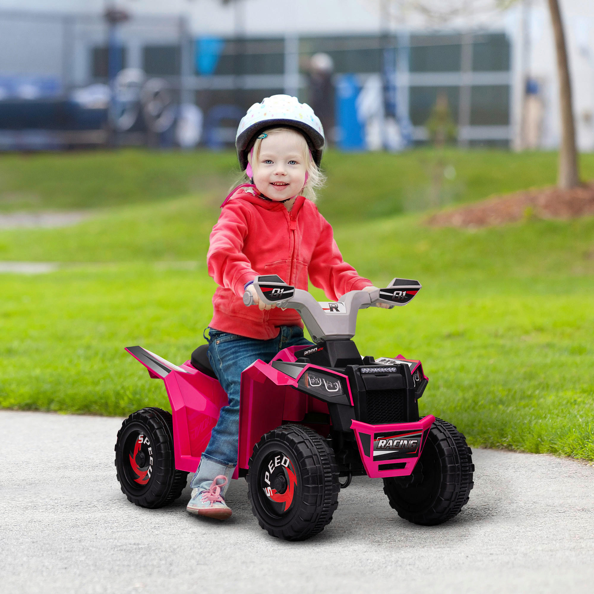 HOMCOM Elektroauto für Kinder rosa B/H/L: ca. 41,5x48,5x70 cm Elektroauto für Kinder - rosa (70,00/41,50/48,50cm) - HOMCOM