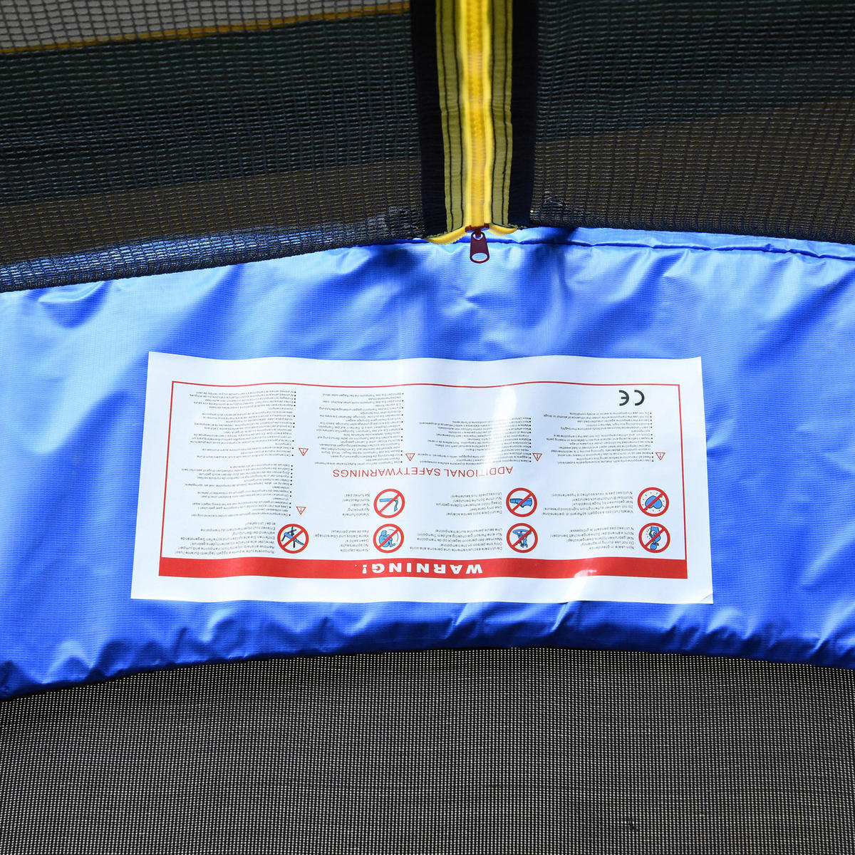HOMCOM Randabdeckung für Trampoline für Trampoline gelb H/D: ca. 1,5x305 cm für Trampoline - blau/gelb (305,00/1,50cm) - HOMCOM