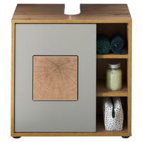 Waschbeckenunterschrank Greece Wildeiche Nachbildung grau B/H/T: ca. 60x60x35 cm Greece - grau (60,00/60,00/35,00cm)