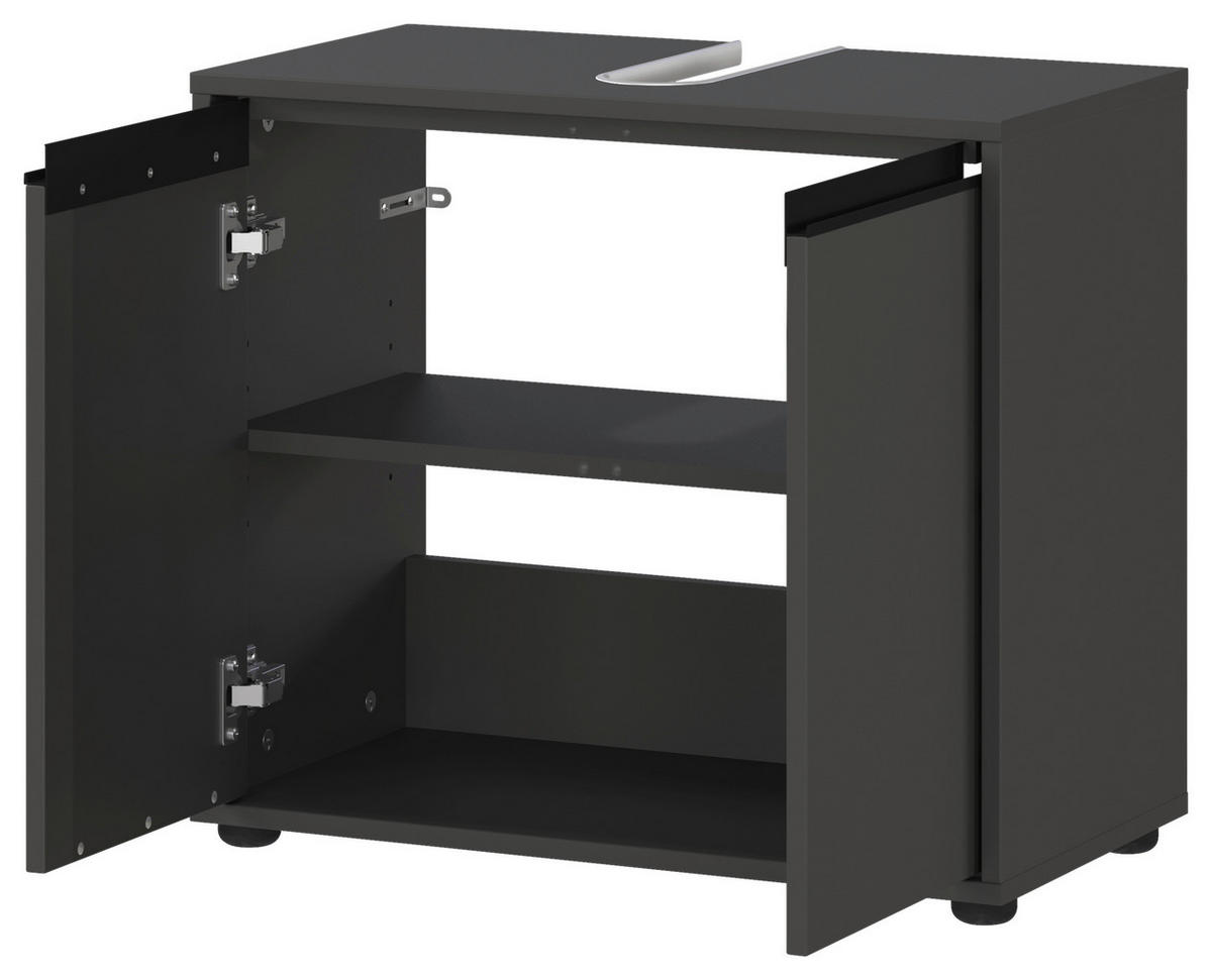 Waschbeckenunterschrank 2200-547 Graphit B/H/T: ca. 63x55x34 cm 2200-547 - Graphit (63,00/55,00/34,00cm) - Germania