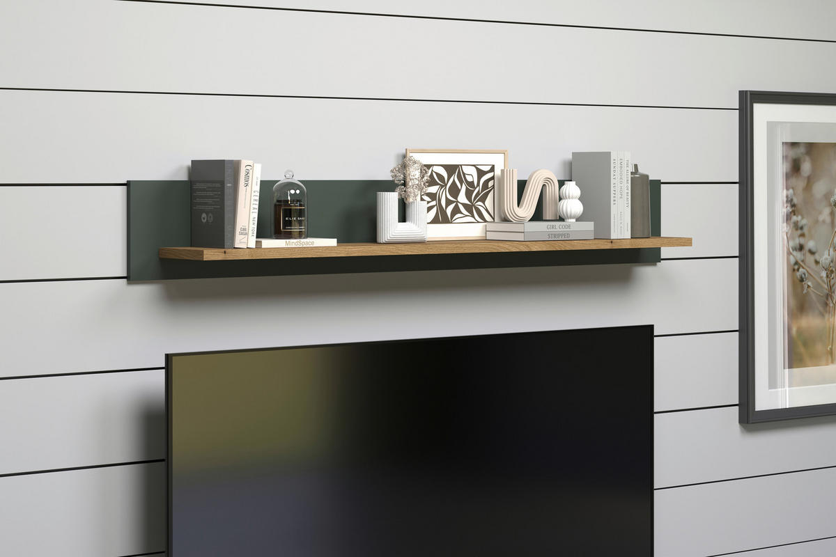 Wandboard Stanton tannengrün Eiche Evoke Coast Nachbildung B/H/T: ca. 156x22x22 cm Stanton - Eiche/tannengrün (156,00/22,00/22,00cm)
