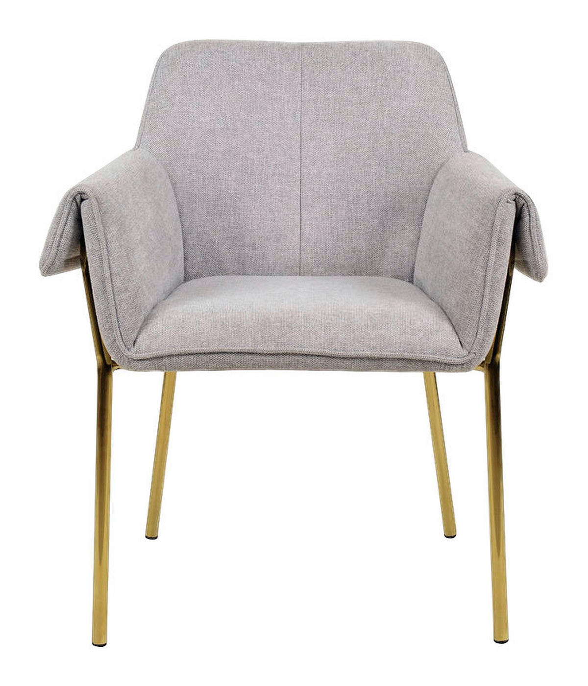 Stuhl Kelsey 101 grau Microfaser B/H/T: ca. 69x82,5x60 cm Kelsey 101 - gold/grau (69,00/82,50/60,00cm) - 360 Living