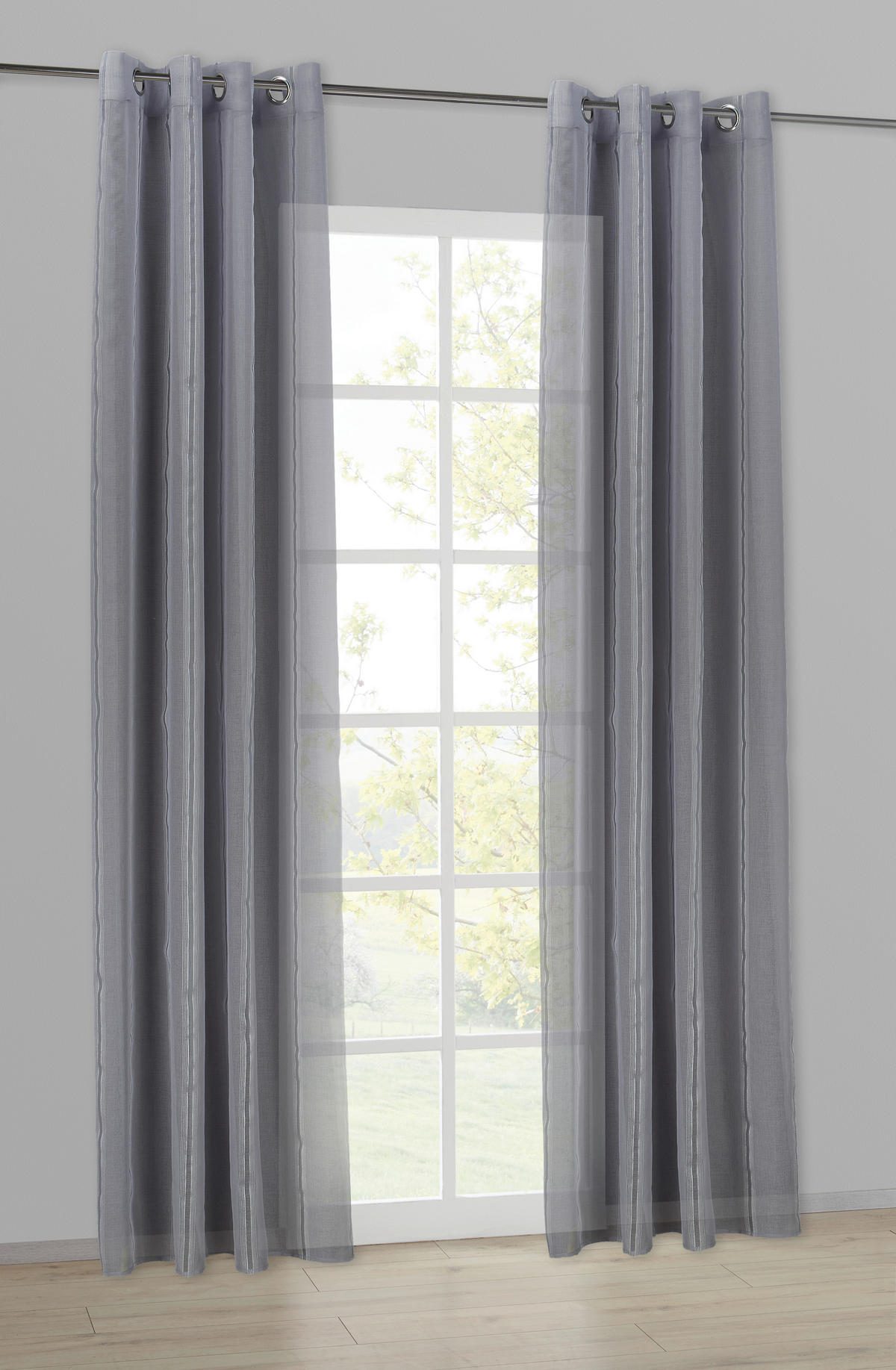 Ösenvorhang Lucy silber B/L: ca. 140x245 cm Lucy - silber (140,00/245,00cm)