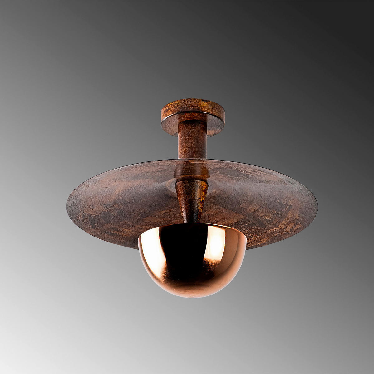 Opviq Deckenleuchte Kurt Kupfer Metall B/H/T/L/D: ca. 38x31x38x38x38 cm G9 1 Brennstellen Kurt - Kupfer (38,00/38,00/31,00cm) - Opviq