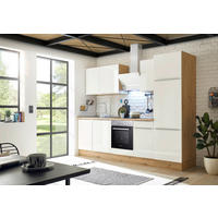 Respekta Küchenblock Marleen weiß Hochglanz B/H/T: ca. 280x211x60 cm Marleen - Eiche/weiß (280,00/211,00/60,00cm) - Respekta