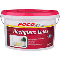 POCOline Latexfarbe weiß ca. 5 l Latexfarbe_Hochglanz 5l - weiß (5,00l) - POCOline