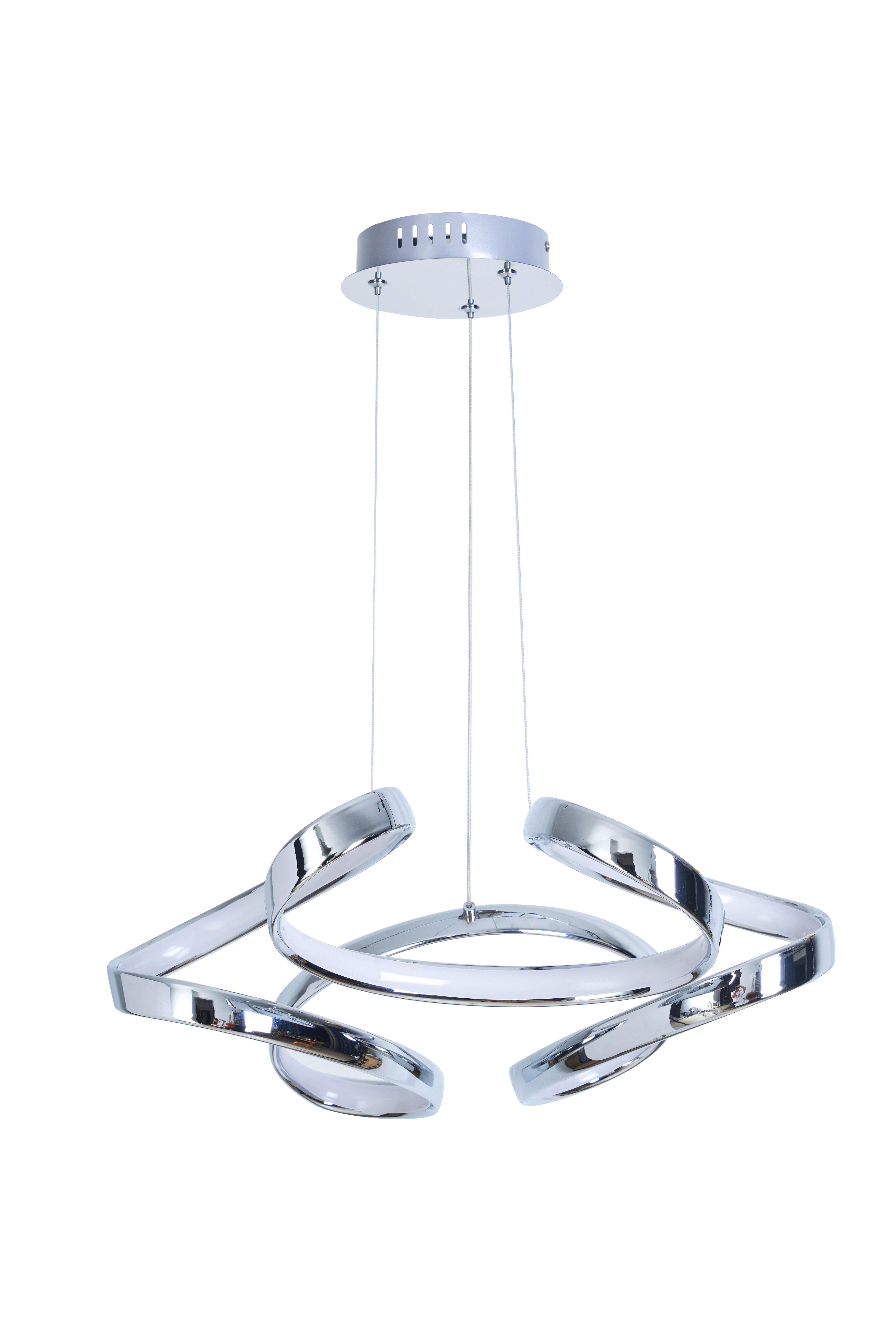 Pendelleuchte Aluminium Chrom D: ca. 48 cm LED-Pendelleuchte_Mairette - (48,00cm)