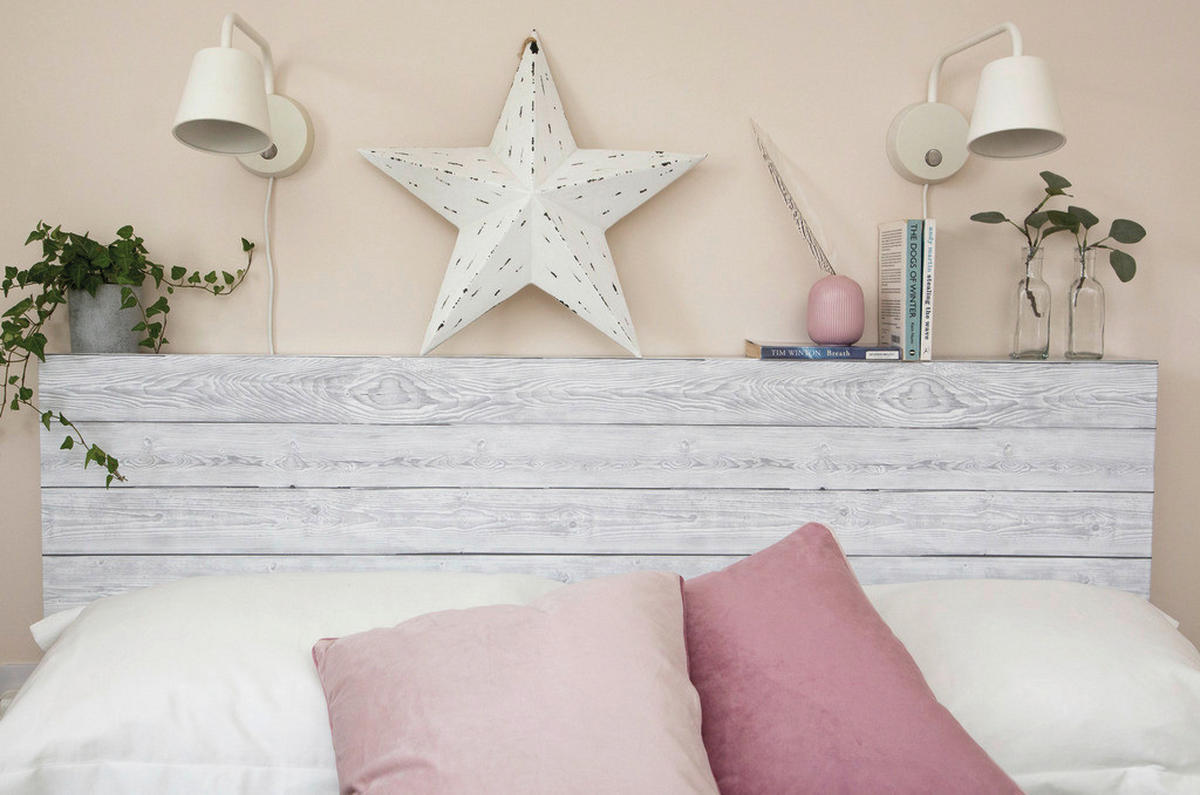d-c-fix Klebefolie Holzoptik grau weiß B/L: ca. 90x210 cm Klebefolie shabby wood - weiß/grau (90,00/210,00cm) - d-c-fix