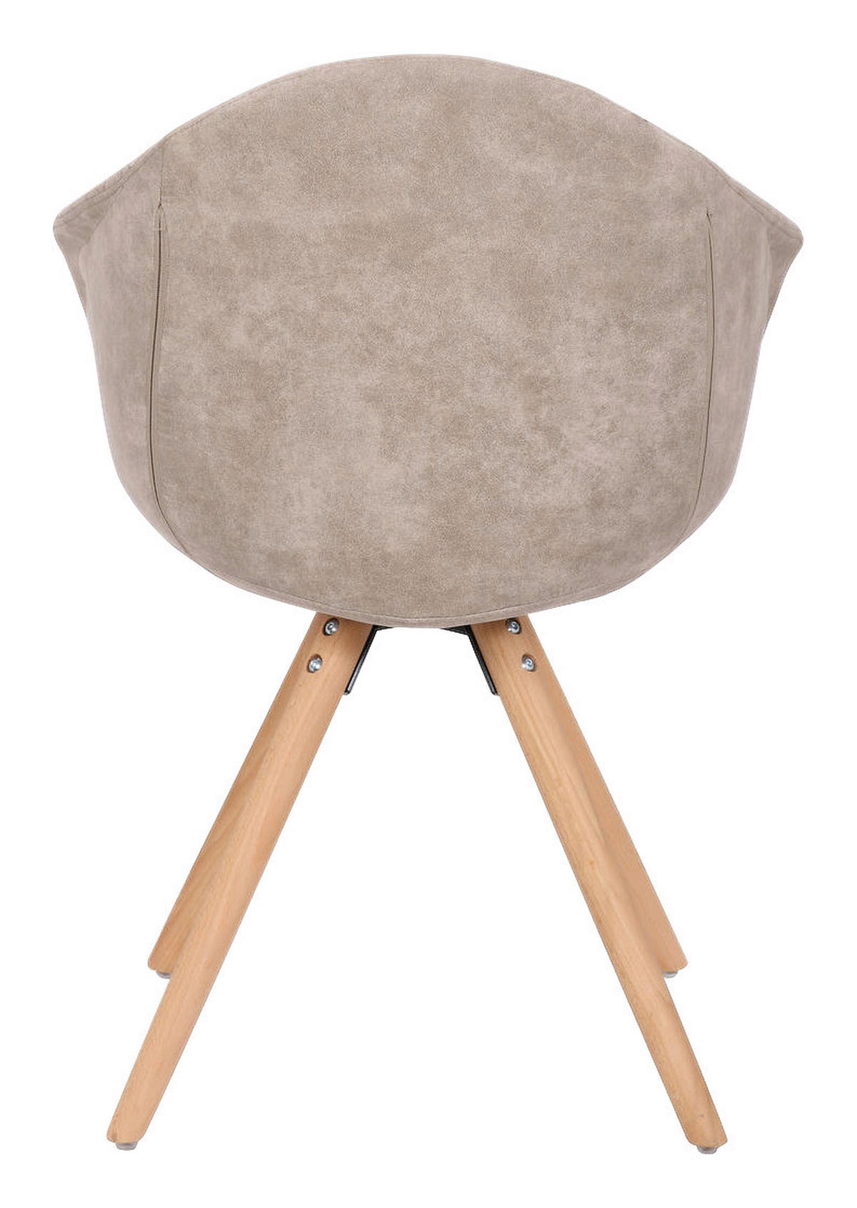 Stuhl Chadwick 100 2er creme Microfaser B/H/T: ca. 59x82x55 cm Chadwick 100 2er - Eiche/creme (59,00/82,00/55,00cm) - 360 Living