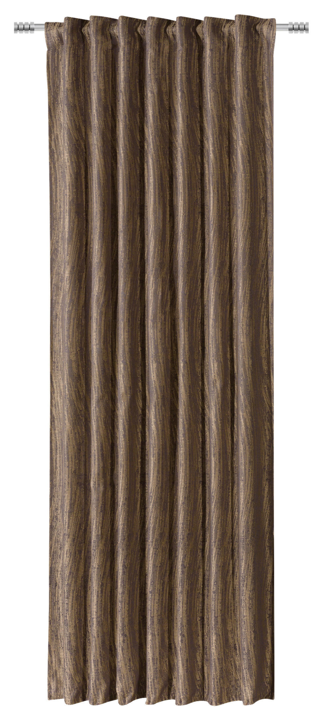 Kombivorhang Svenja braun B/L: ca. 140x245 cm Svenja - braun/gold (140,00/245,00cm)
