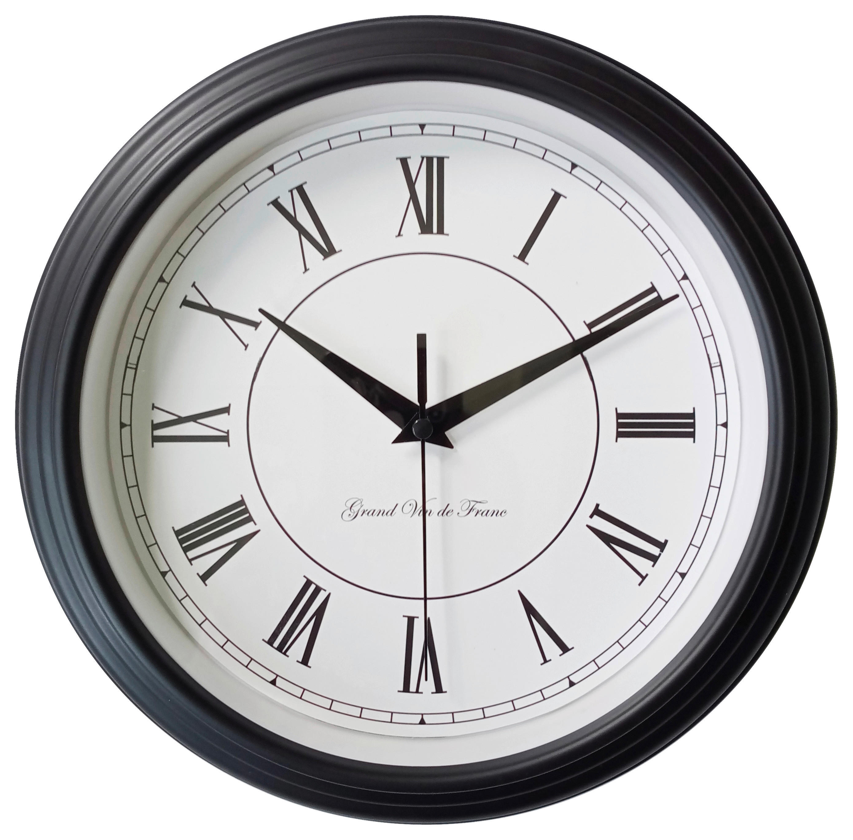 Mebus Wanduhr schwarz B/H/L: ca. 5,5x25x25 cm Wanduhr_Quarz - schwarz (25,00/5,50/25,00cm) - Mebus