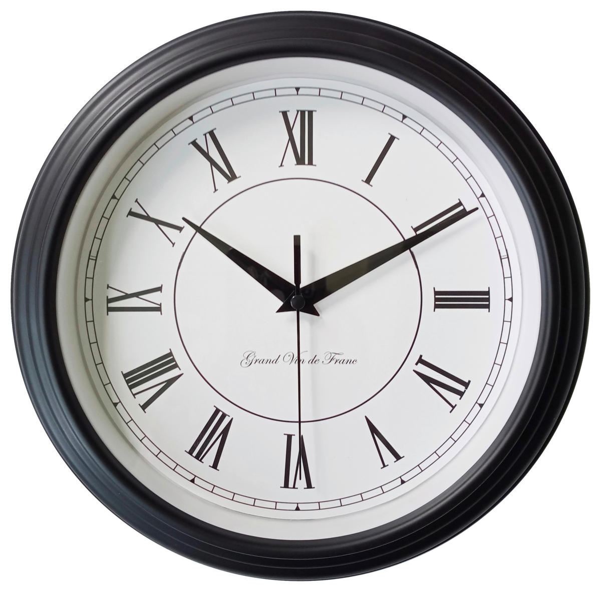 Mebus Wanduhr schwarz B/H/L: ca. 5,5x25x25 cm Wanduhr_Quarz - schwarz (25,00/5,50/25,00cm) - Mebus