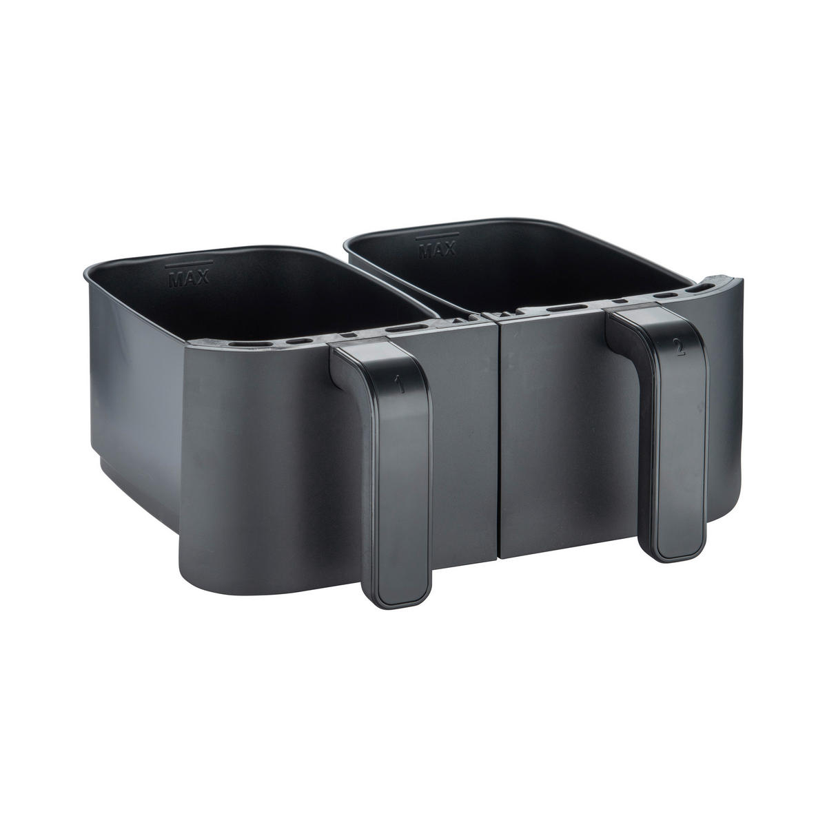 SWISS HOME Doppel-Heißluftfritteuse SH-6931 schwarz Kunststoff B/H/L: ca. 24x28x32 cm ca. 3 l BLACK DARK - schwarz (32,00/24,00/28,00cm) - SWISS HOME