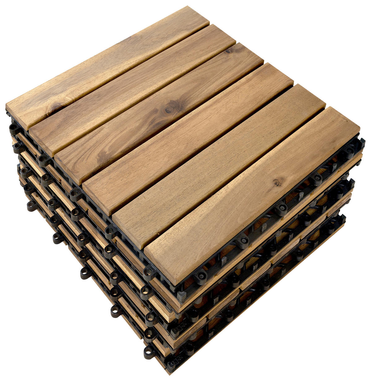 POCOline Terrassenfliese Akazie Akazie B/L: ca. 30x30 cm Akazie - Akazie (30,00/30,00/2,40cm) - POCOline