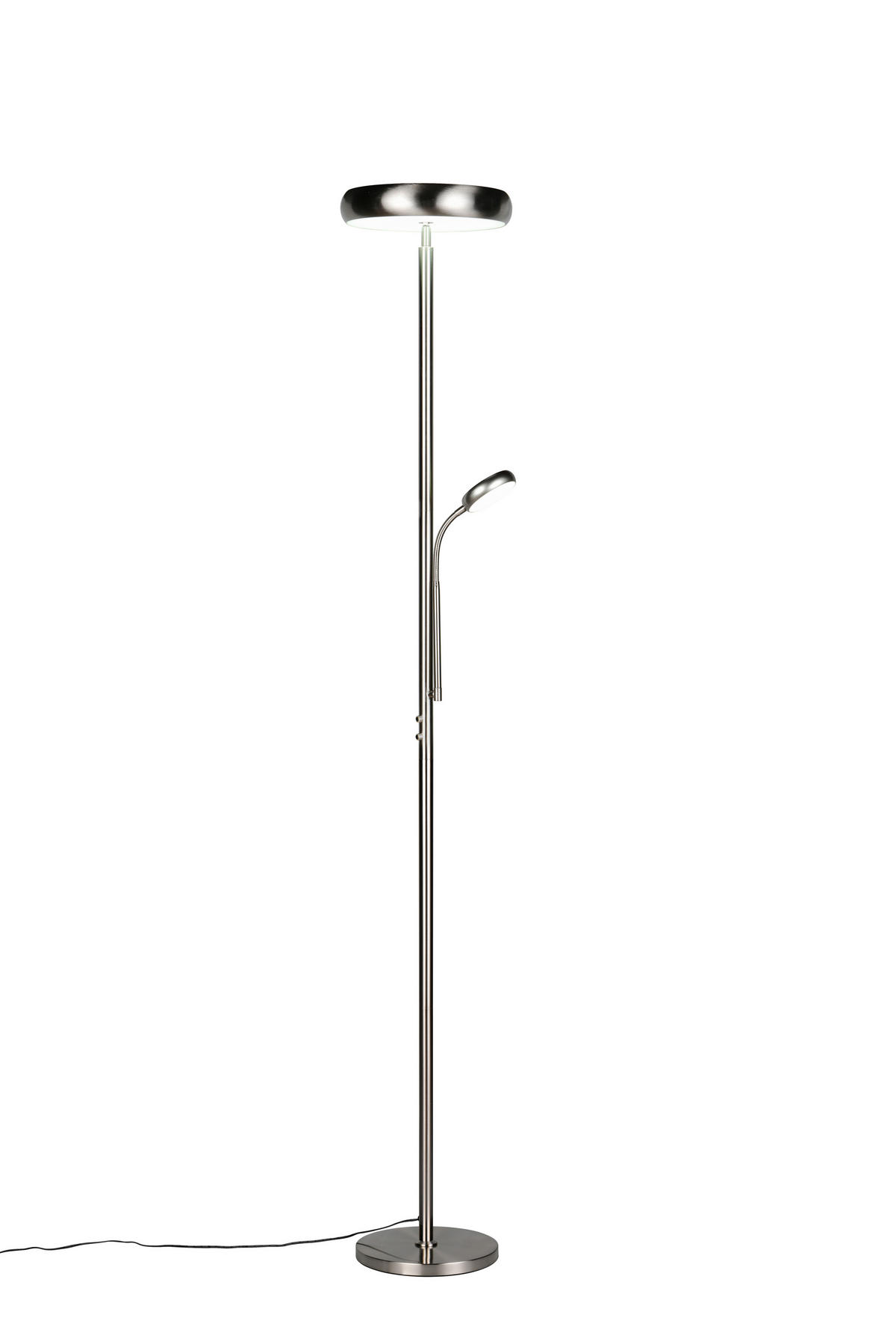 Reality LED Stehleuchte Palermo nickel matt Metall H: ca. 183 cm 1 Brennstellen Palermo - nickel matt (183,00cm) - Reality