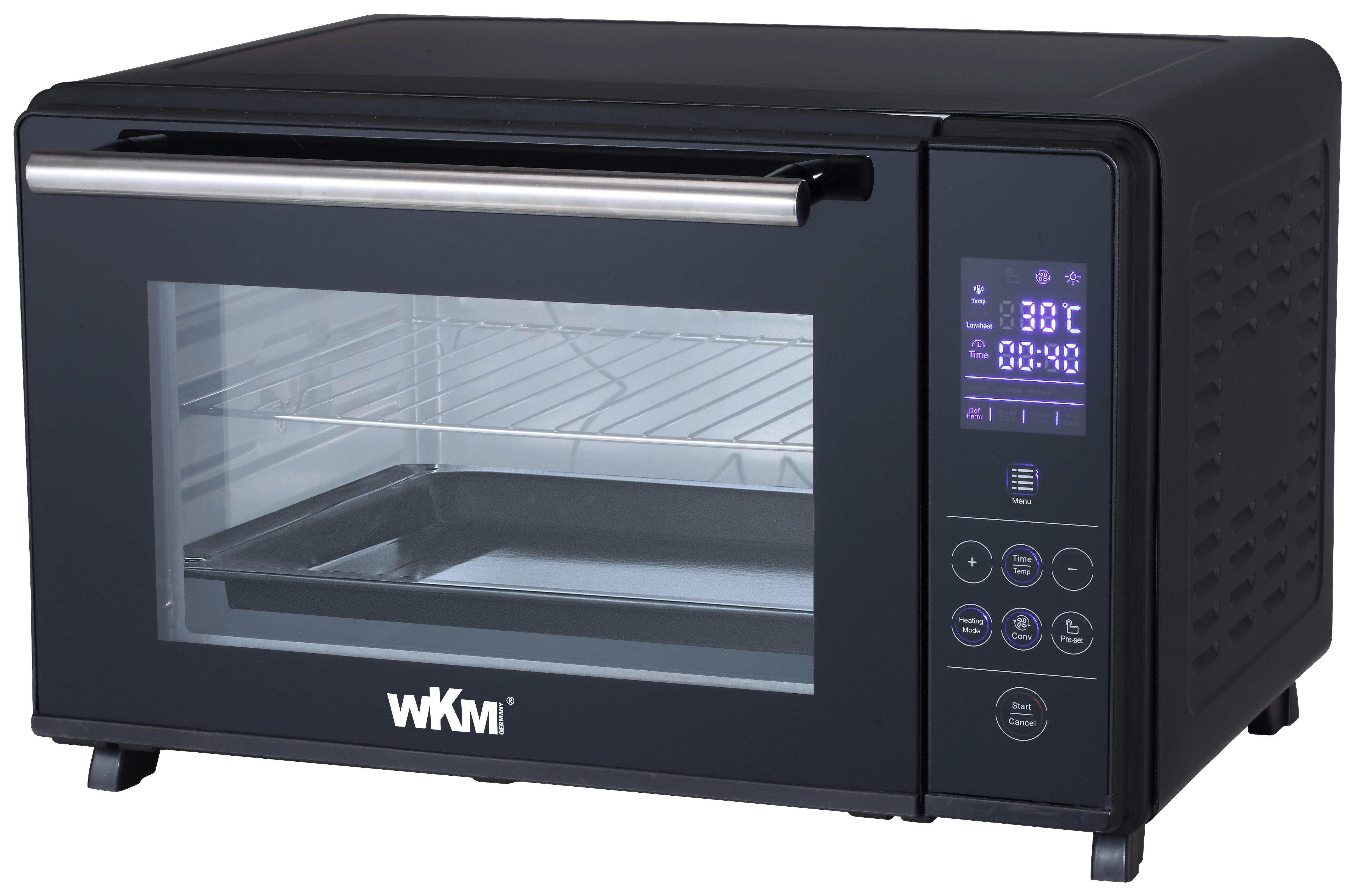 WKM Mini-Backofen DTO-1600.30H schwarz Metall B/H/T: ca. 51x32x41 cm ca. 30 l