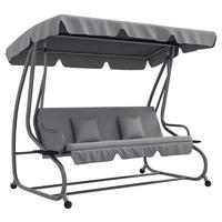Outsunny Hollywoodschaukel hellgrau Polyester-Mischgewebe B/H/L: ca. 120x164x200 cm Hollywoodschaukel - hellgrau (200,00/120,00/164,00cm) - Outsunny