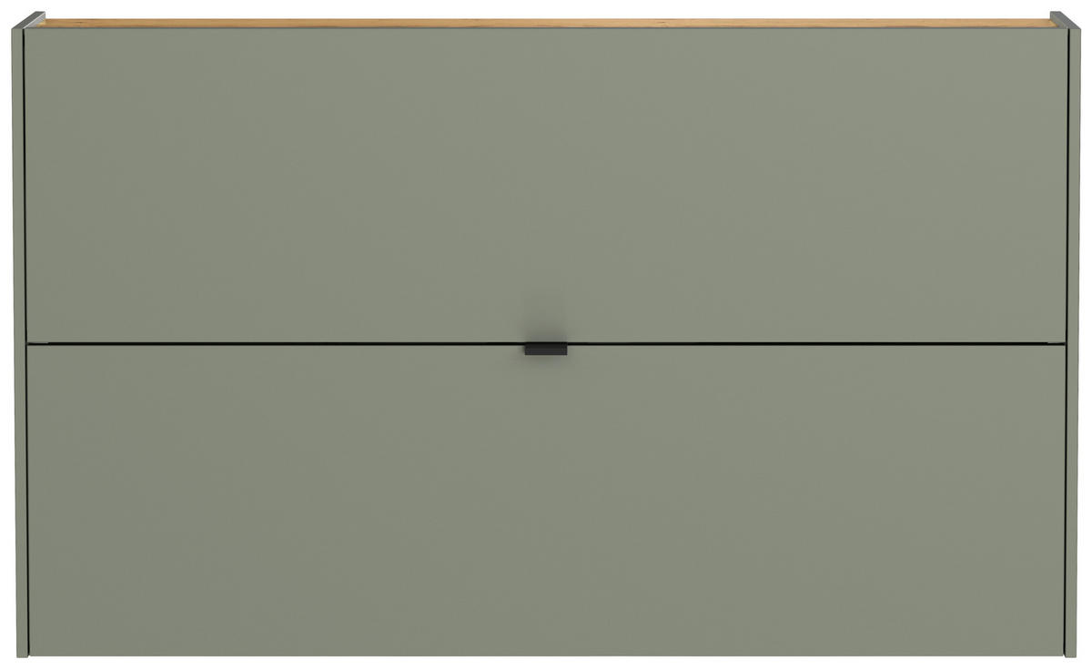 Schuhschrank 1392-629 Eiche Navarra Nachbildung grün B/H/T: ca. 140x85x19 cm 1392-629 - Eiche/grün (140,00/85,00/19,00cm) - Germania