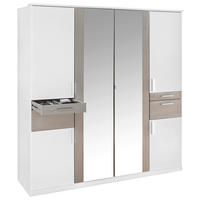 Kleiderschrank Koblenz weiß B/H/T: ca. 180x198x58 cm Koblenz - Lichtgrau/weiß (180,00/198,00/58,00cm)