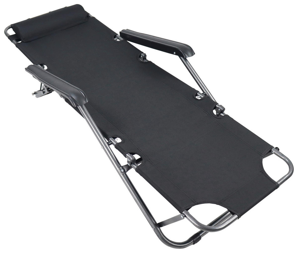 VCM Relaxliege Maltosa schwarz Stahl Maltosa - schwarz - VCM