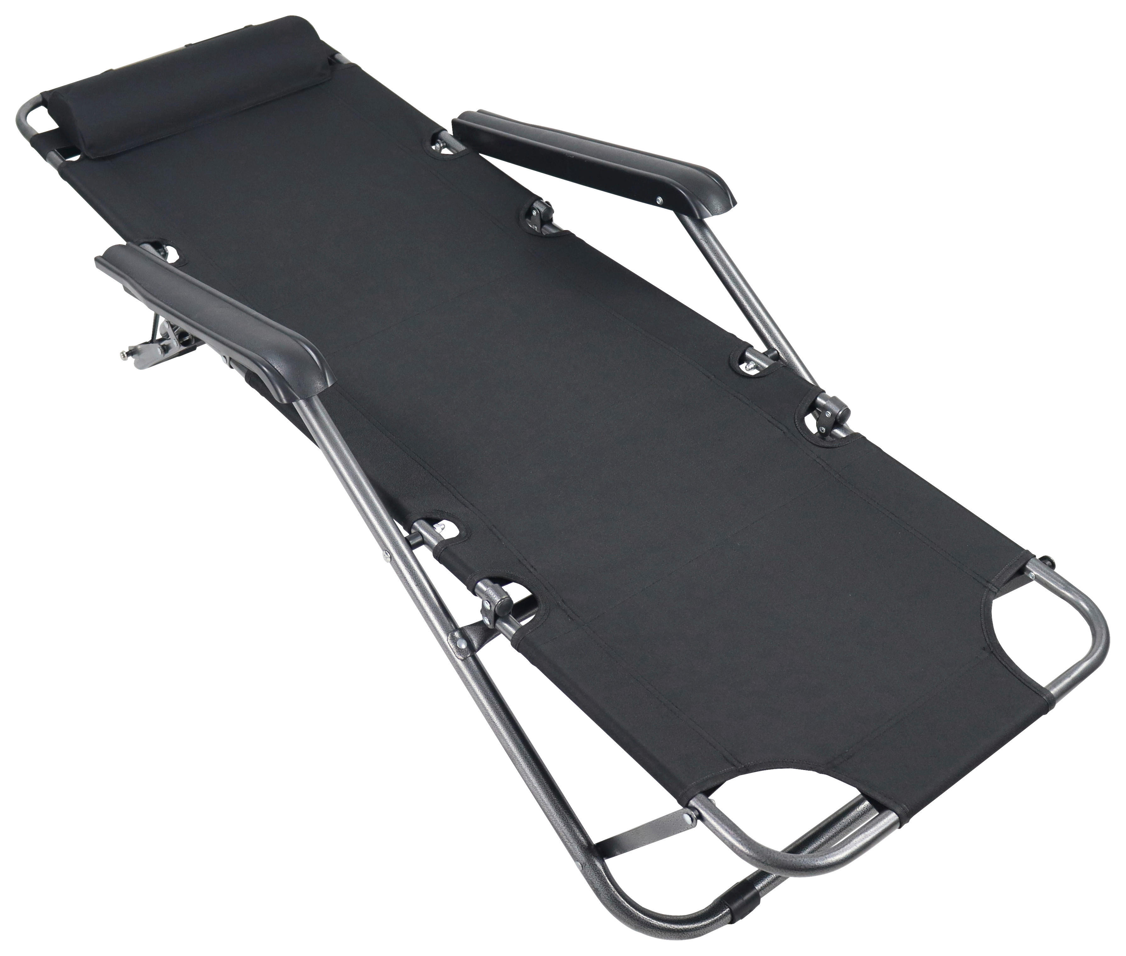 Thumbnail - VCM Relaxliege Maltosa schwarz Stahl