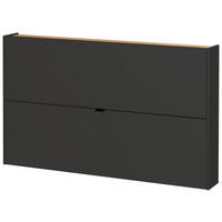 Schuhschrank 1392-549 Graphit Optik Eiche Navarra Nachbildung B/H/T: ca. 140x85x19 cm 1392-549 - Eiche/Graphit (140,00/85,00/19,00cm) - Germania