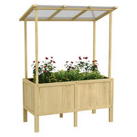 Outsunny Hochbeet natur Edelstahl B/H/L: ca. 60x110x152 cm Hochbeet - natur (152,00/60,00/110,00cm) - Outsunny