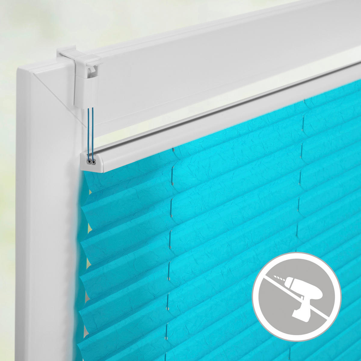 Spannplissee blau B/L: ca. 55x130 cm Plissee_Klemmfix - blau (55,00/130,00cm) - LICHTBLICK