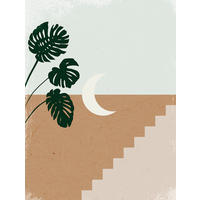 Komar Poster Silence Crescent Moon Pflanzen B/L: ca. 30x40 cm Silence Crescent Moon - (30,00/40,00cm) - Komar