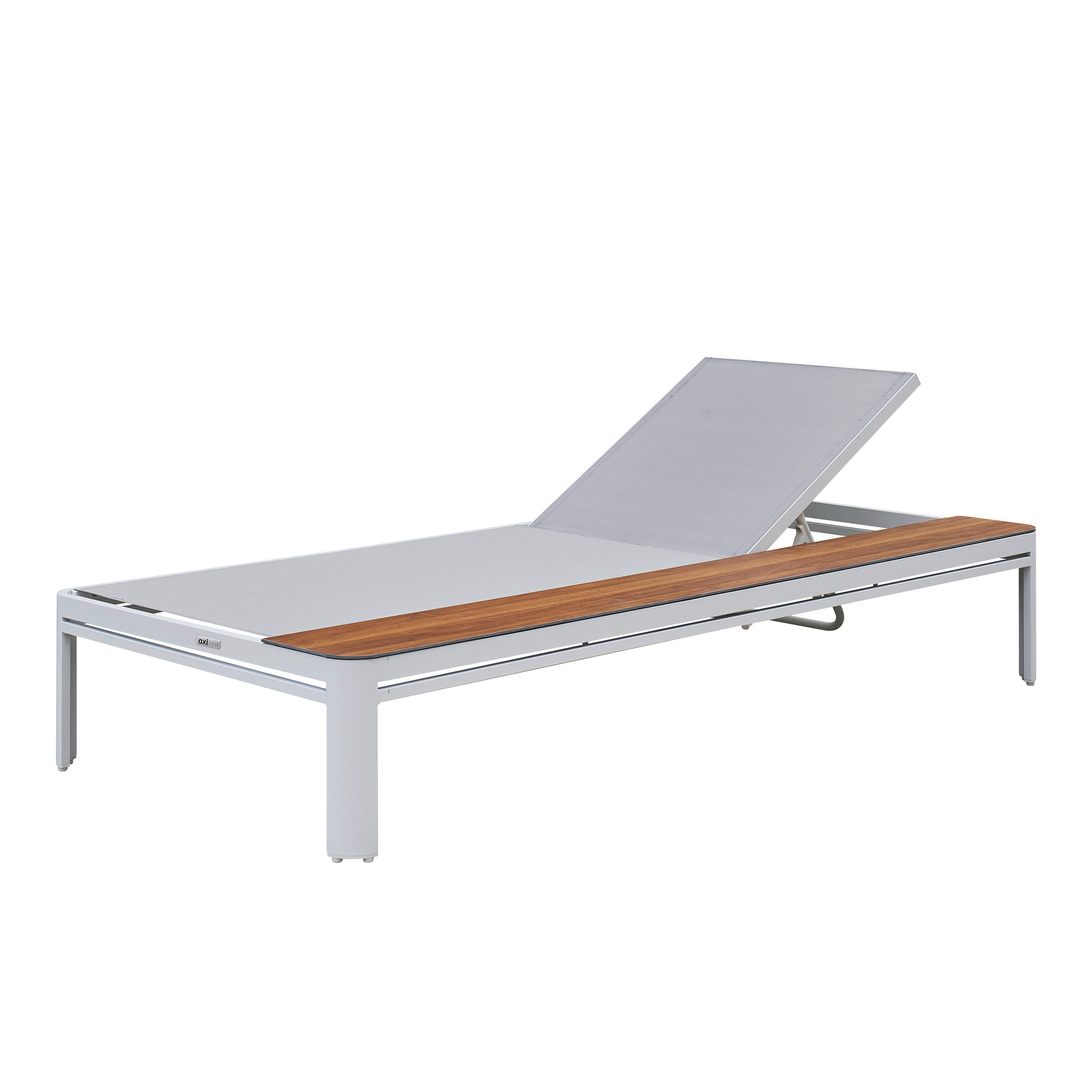 AXI Outdoor Living Gartenliege Kira weiß Metall B/H/L: ca. 89x88x195 cm Kira - braun/weiß (195,00/89,00/88,00cm) - AXI Outdoor Living