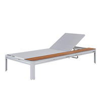 AXI Outdoor Living Gartenliege Kira weiß Metall B/H/L: ca. 89x88x195 cm Kira - braun/weiß (195,00/89,00/88,00cm) - AXI Outdoor Living