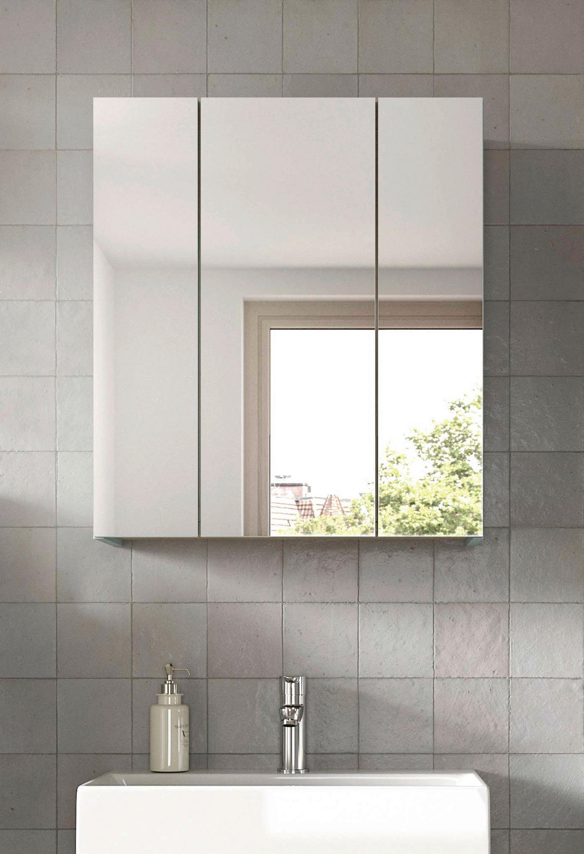 Spiegelschrank STAR Eiche Nachbildung B/H/T: ca. 60x68x19 cm STAR - Eiche (60,00/68,00/19,00cm) - xonox.home