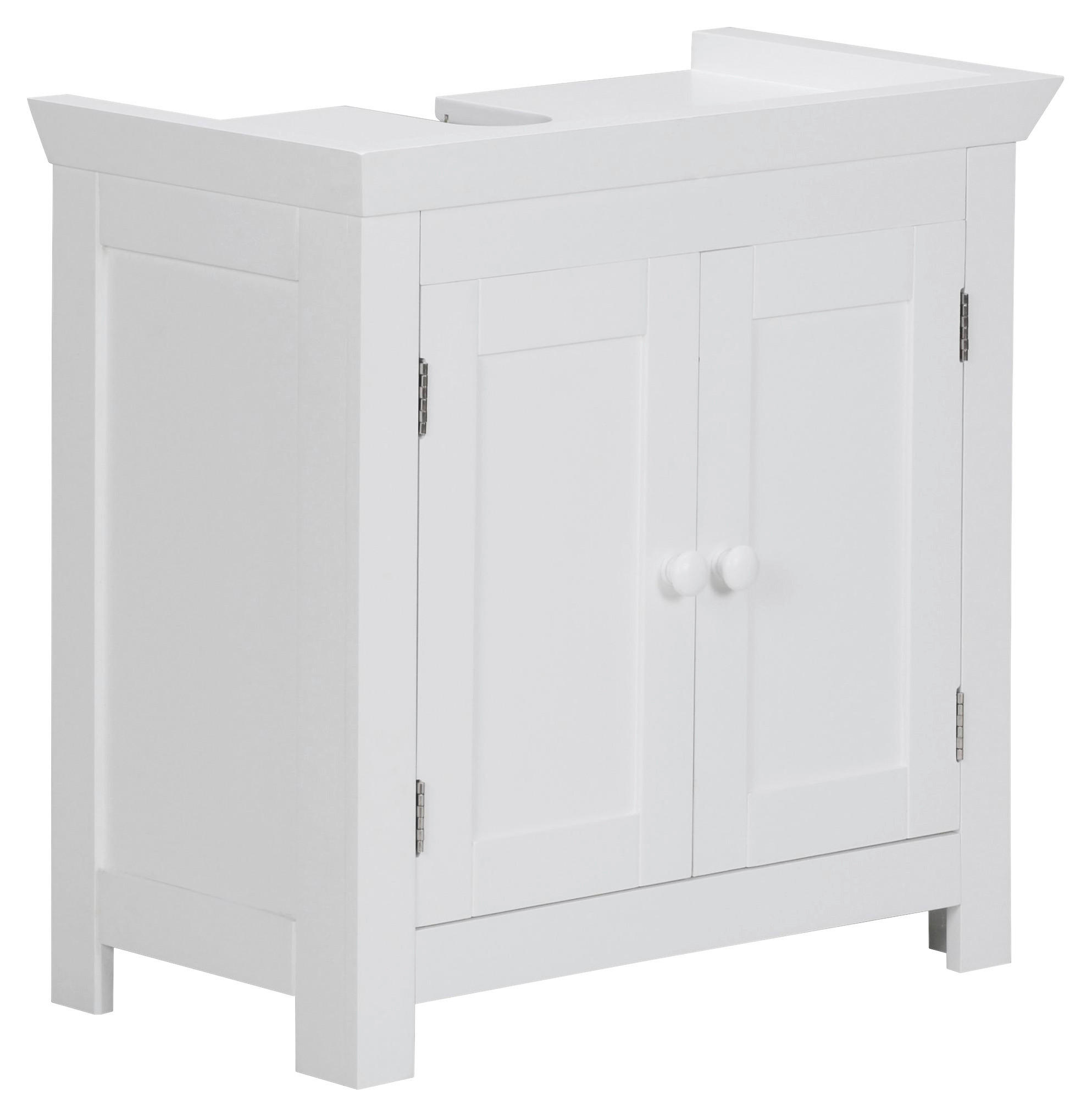 Waschbeckenunterschrank weiß B/H/T: ca. 30x56x57 cm Waschbeckenunterschrank - weiß (30,00/56,00/57,00cm) - Wohnling