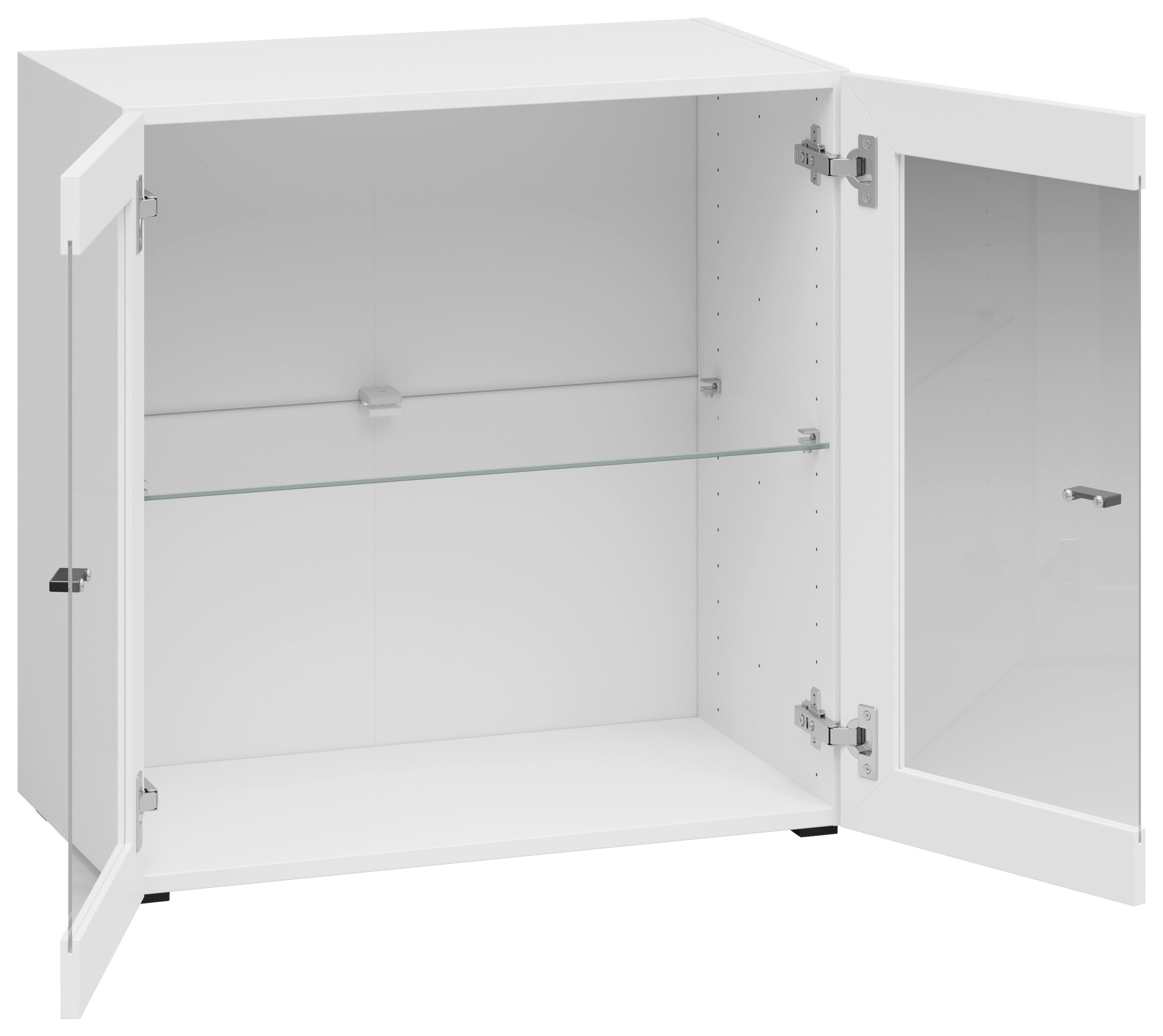 Vitrine System 64 weiß matt B/H/T: ca. 64x64x35 cm System 64 - weiß (64,00/64,00/35,00cm)
