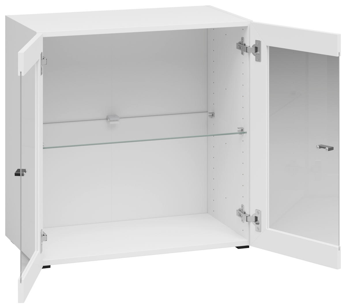 Vitrine System 64 weiß matt B/H/T: ca. 64x64x35 cm System 64 - weiß (64,00/64,00/35,00cm)